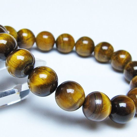 タイガーアイ※黄虎目石ブレスレット 12mm [t30-14497]