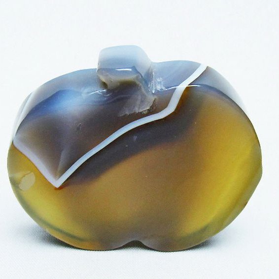 アゲート リンゴ 置物[T300-3679]