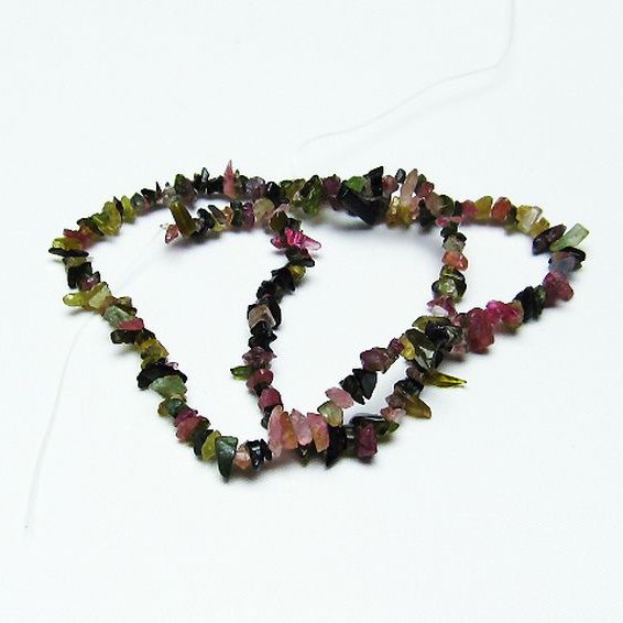 ミックスカラートルマリン一連 ビーズ 0mm [t302-1725]