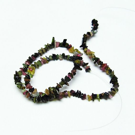 ミックスカラートルマリン一連 ビーズ 0mm [t302-1764]