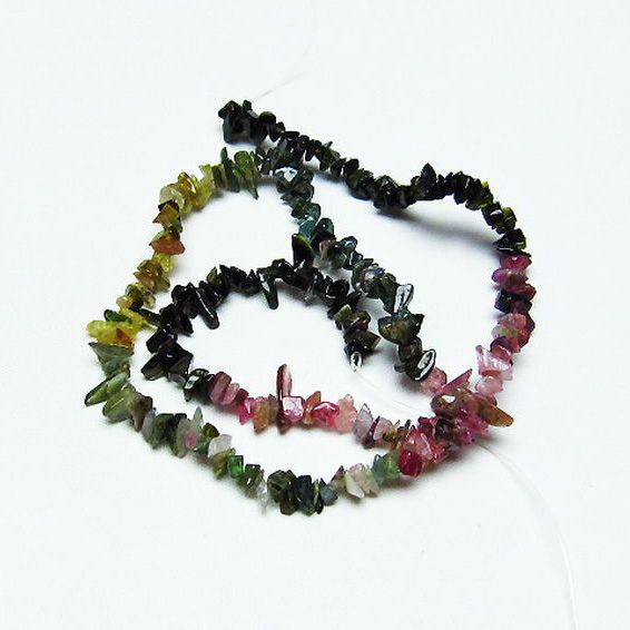 ミックスカラートルマリン一連 ビーズ [t302-1788]
