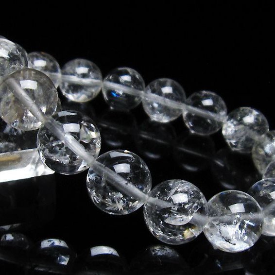 アイリスクォーツ 虹入り レインボー水晶 ブレスレット 12mm [T303-1389]