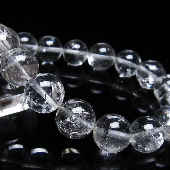 アイリスクォーツ 虹入り レインボー水晶 ブレスレット 13mm [T303-1419]