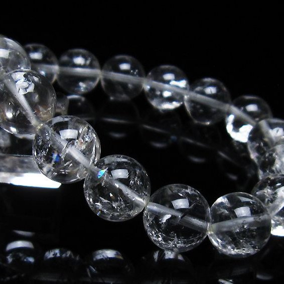 アイリスクォーツ 虹入り レインボー水晶 ブレスレット 12mm [T303-1429]