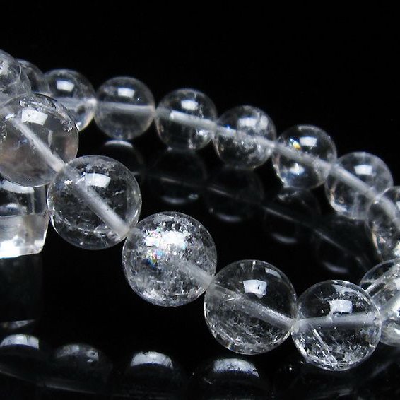 アイリスクォーツ 虹入り レインボー水晶 ブレスレット 12mm [T303-1531]