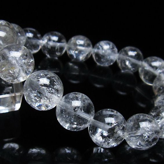 アイリスクォーツ 虹入り レインボー水晶 ブレスレット 12mm [T303-1537]