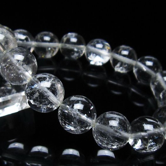 アイリスクォーツ 虹入り レインボー水晶 ブレスレット 12mm [T303-1553]