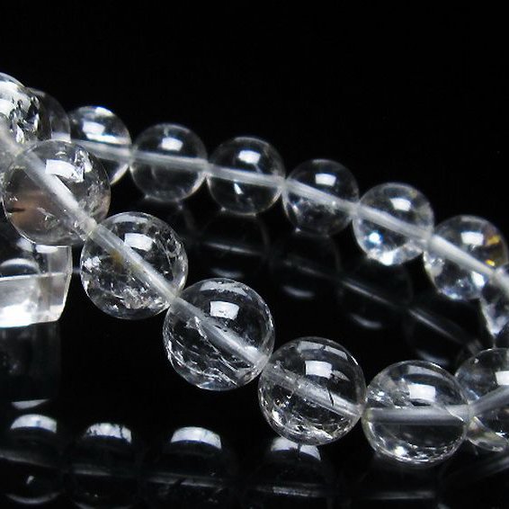 アイリスクォーツ 虹入り レインボー水晶 ブレスレット 12mm [T303-1565]