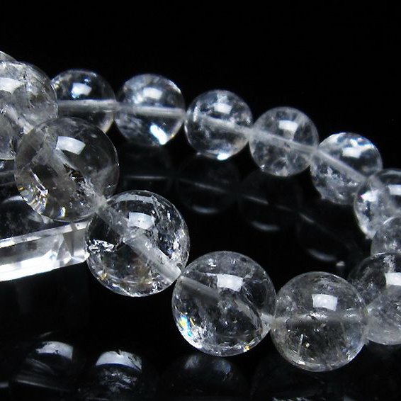 アイリスクォーツ 虹入り レインボー水晶 ブレスレット 14mm [T303-1571]