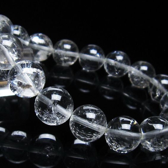 アイリスクォーツ 虹入り レインボー水晶 ブレスレット 12mm [T303-1580]