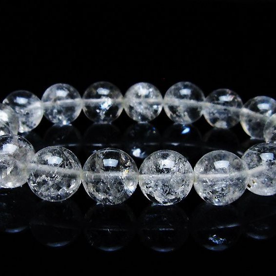 アイリスクォーツ 虹入り レインボー水晶 ブレスレット 12mm [T303-1656]