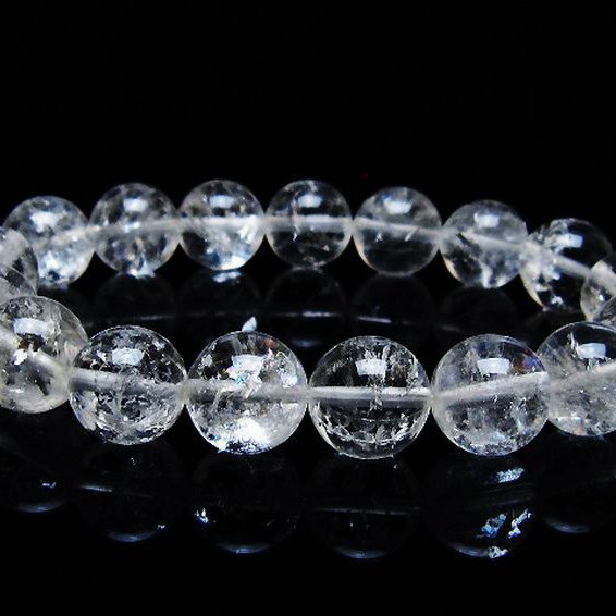 アイリスクォーツ 虹入り レインボー水晶 ブレスレット 12mm [T303-1662]