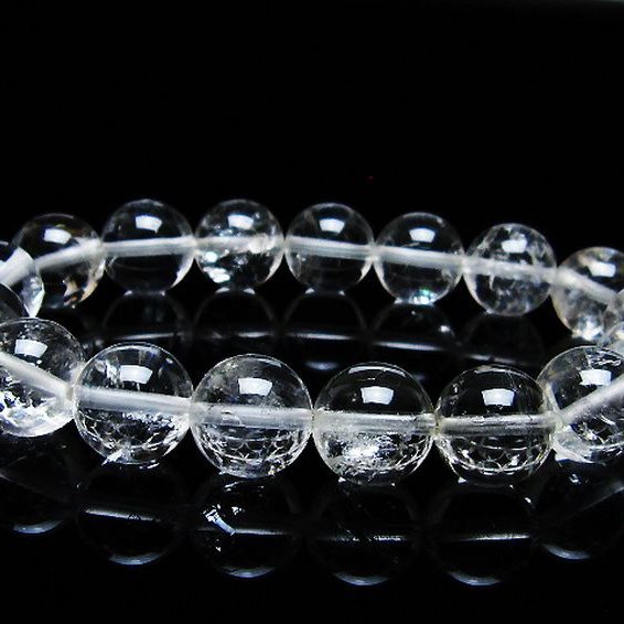 アイリスクォーツ 虹入り レインボー水晶 ブレスレット 12mm [T303-1677]