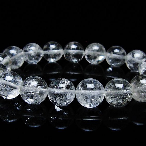 アイリスクォーツ 虹入り レインボー水晶 ブレスレット 12mm [T303-1683]