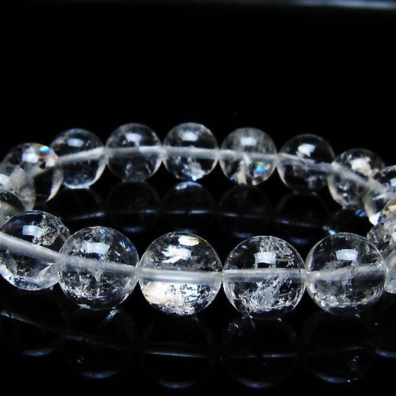 アイリスクォーツ 虹入り レインボー水晶 ブレスレット 12mm [T303-1697]