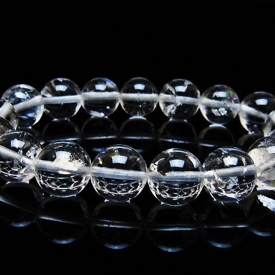 アイリスクォーツ 虹入り レインボー水晶 ブレスレット 12mm [T303-1700]