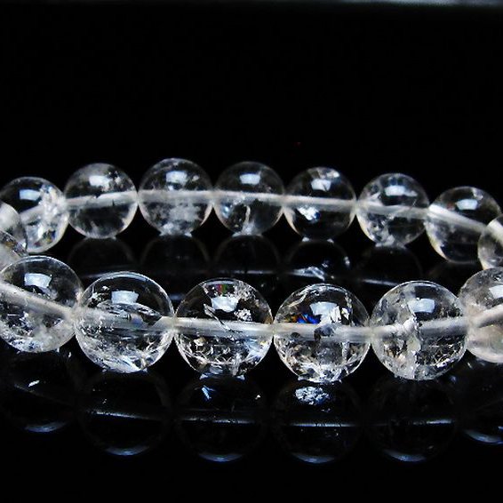 アイリスクォーツ 虹入り レインボー水晶 ブレスレット 12mm [T303-1704]