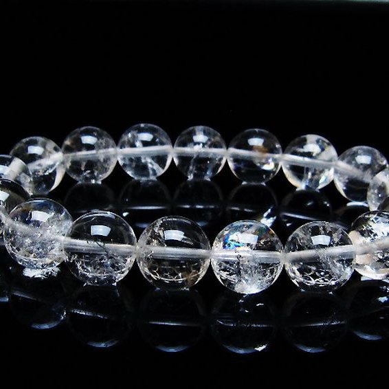 アイリスクォーツ 虹入り レインボー水晶 ブレスレット 13mm [T303-1710]