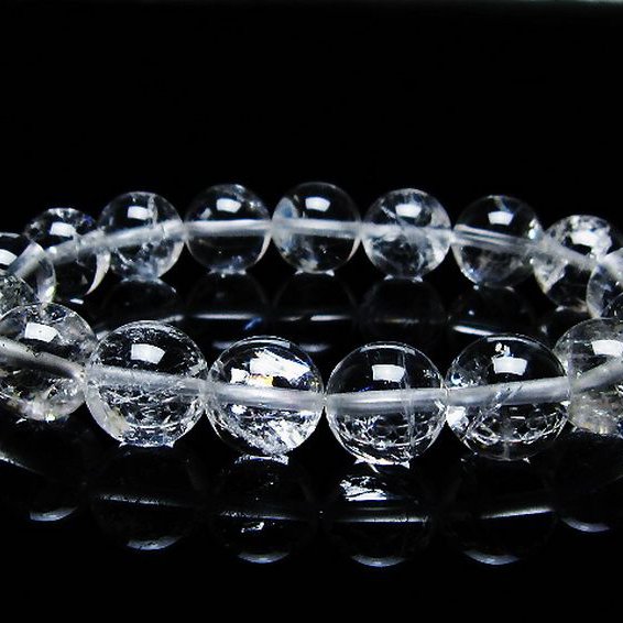 アイリスクォーツ 虹入り レインボー水晶 ブレスレット 12mm [T303-1727]