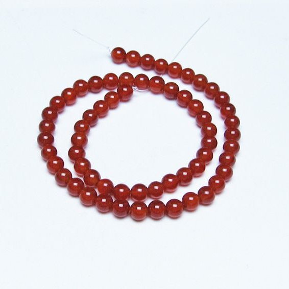 赤アゲート一連 6mm ビーズ [t304-3448]