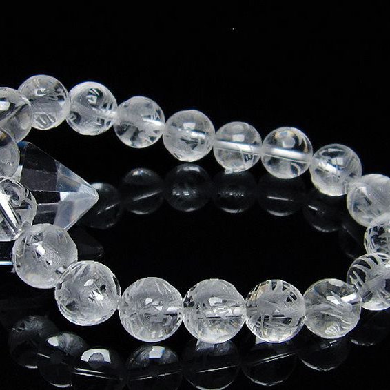 ヒマラヤ水晶手彫り龍ブレスレット 11mm [T305-800]