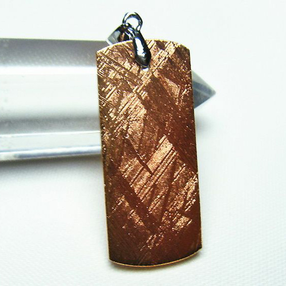 ピンクゴールドギベオン（メテオライト）ペンダント[T309-1649]