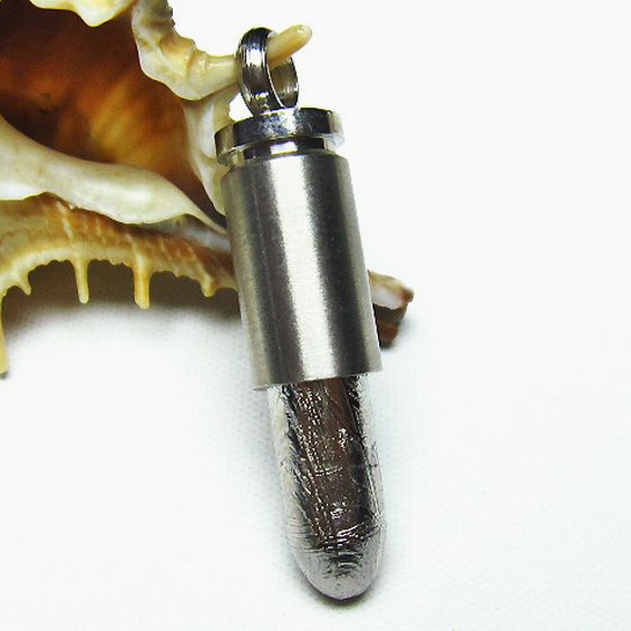 シルバーギベオン（メテオライト）バレット ペンダント[T309-1888]