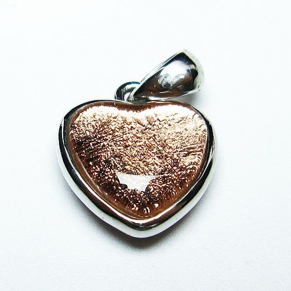 ピンクゴールドギベオン（メテオライト）ハート ペンダント[T309-2284]