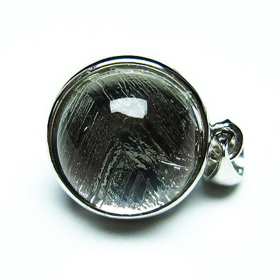 シルバーギベオン（メテオライト）丸玉ペンダント11mm[T309-2333]