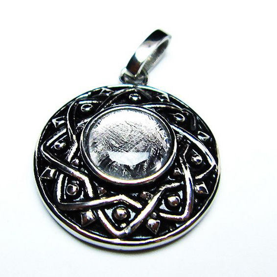 シルバーギベオン（メテオライト）ペンダント[T309-2576]