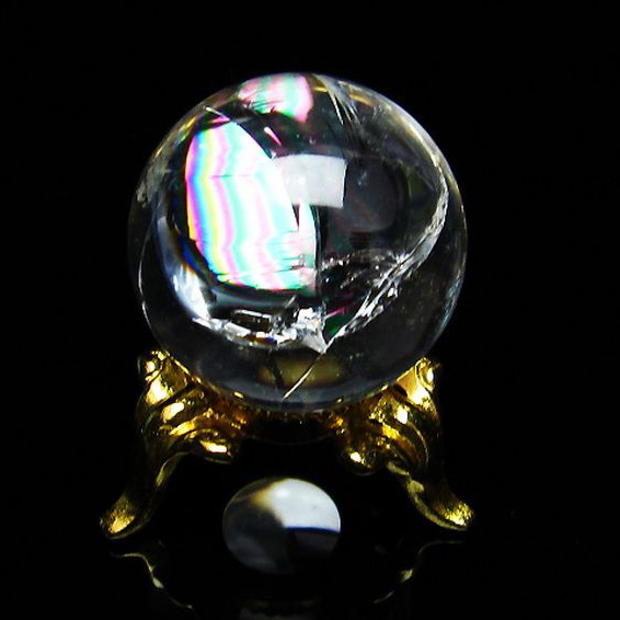 虹入りヒマラヤ水晶丸玉25mm[T317-2931]