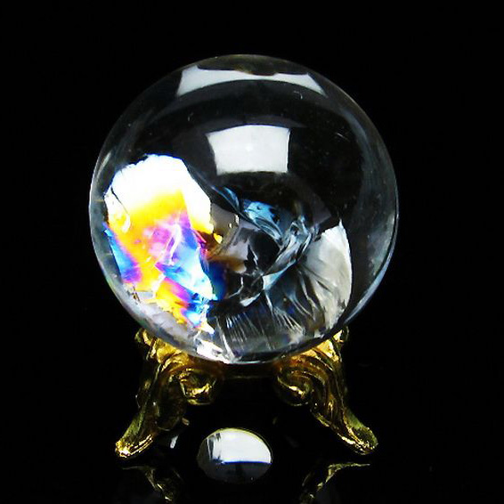 虹入りヒマラヤ水晶丸玉26mm[T317-3245]