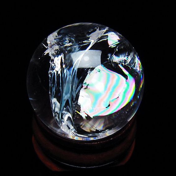 虹入りヒマラヤ水晶丸玉 25mm [T317-5179]