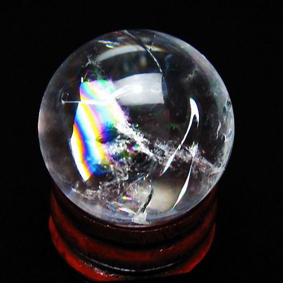 虹入りヒマラヤ水晶丸玉 25mm [t317-5372]