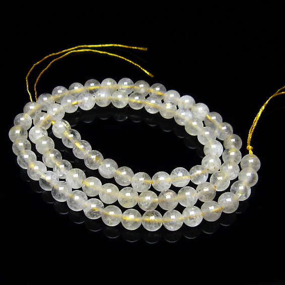 ゴールドタイチンルチル一連6mmビーズ[T320-2659]