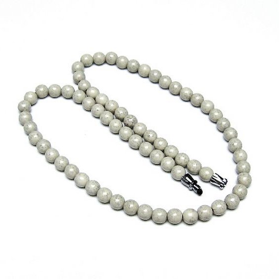 台湾産 北投石 天然ラジウム効果 ネックレス 6mm [t323-3133]