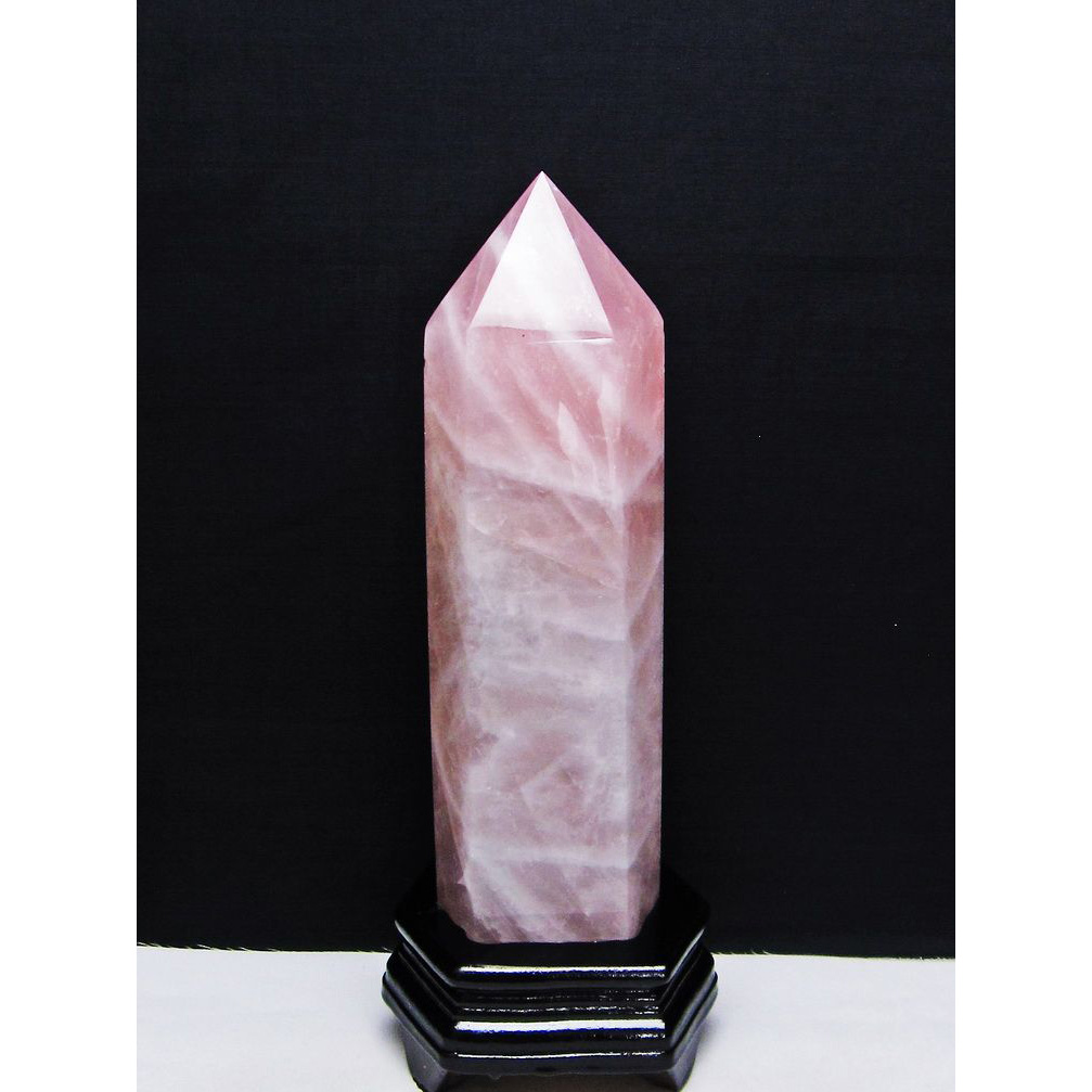 1.8Kgパワーストーン 天然石 ローズクォーツ六角柱[T332-5055]