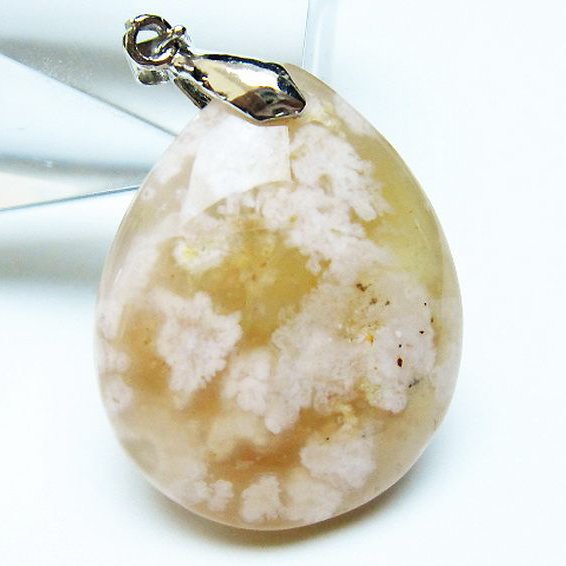 桜メノウ チェリーブロッサムアゲート ペンダント[T335-2919]