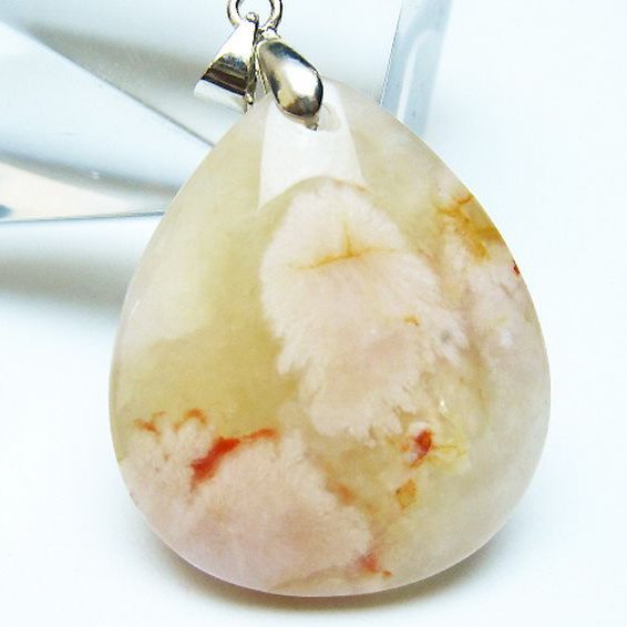 桜メノウ チェリーブロッサムアゲート ペンダント[T335-2961]