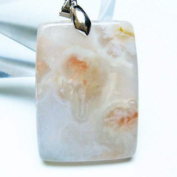 桜メノウ チェリーブロッサムアゲート ペンダント[T335-2987]