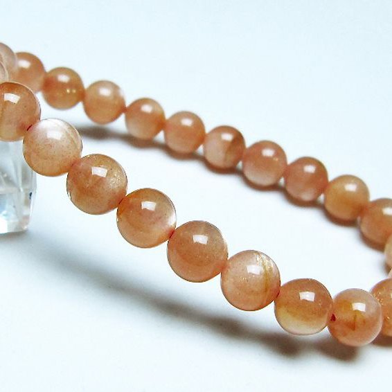 オレンジムーンストーンブレスレット 8mm [T347-5450]