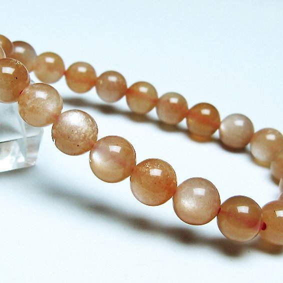 オレンジムーンストーンブレスレット 8mm [T347-5454]