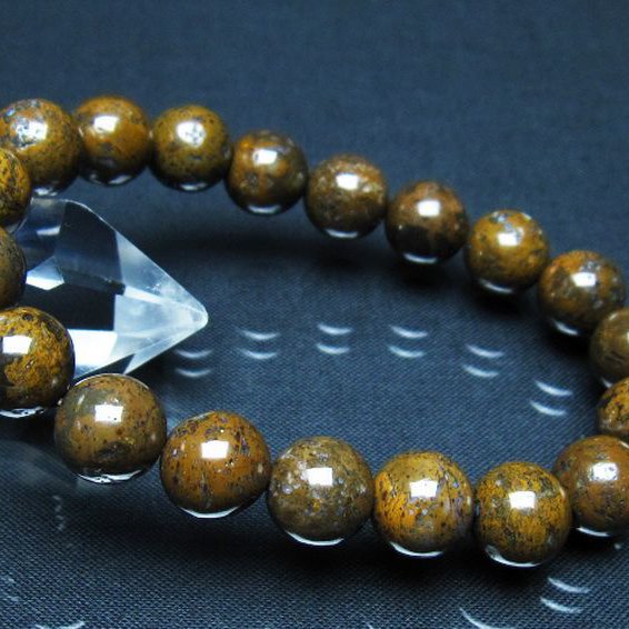 コンドライト「サハラNWA869隕石」ブレスレット 11mm [t352-1804]