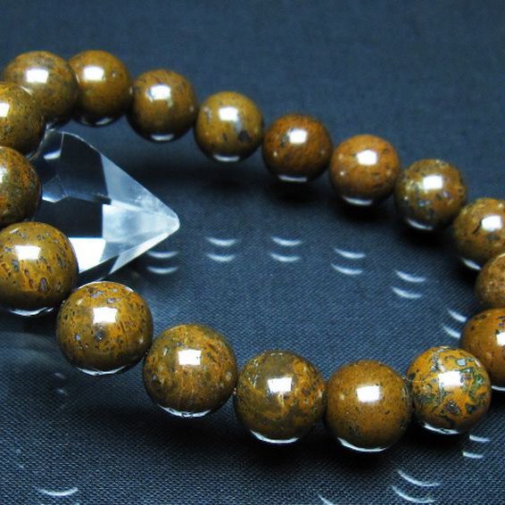 コンドライト「サハラNWA869隕石」ブレスレット 11mm [t352-1808]