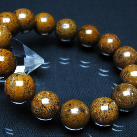 コンドライト「サハラNWA869隕石」ブレスレット 14mm [t352-1834]