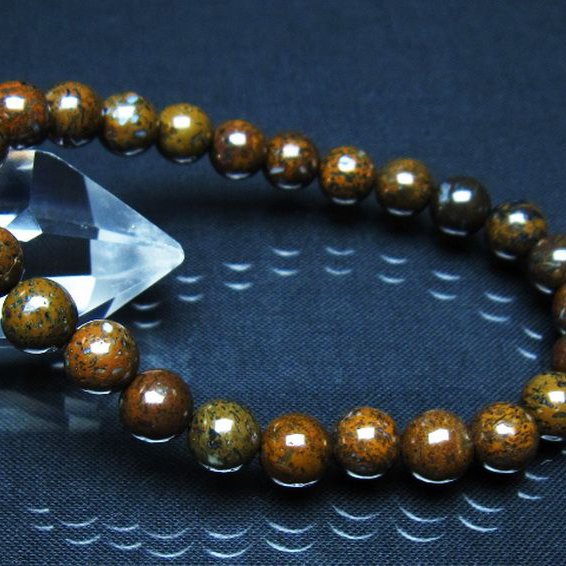 コンドライト「サハラNWA869隕石」ブレスレット 8mm [t352-1839]