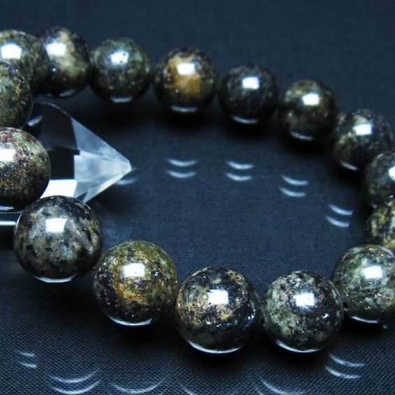 コンドライト「サハラNWA869隕石」ブレスレット 14mm [t352-1850]