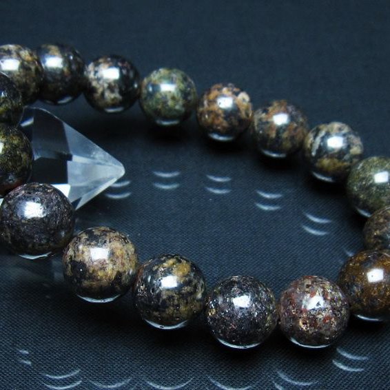 コンドライト「サハラNWA869隕石」ブレスレット 13mm [t352-1864]