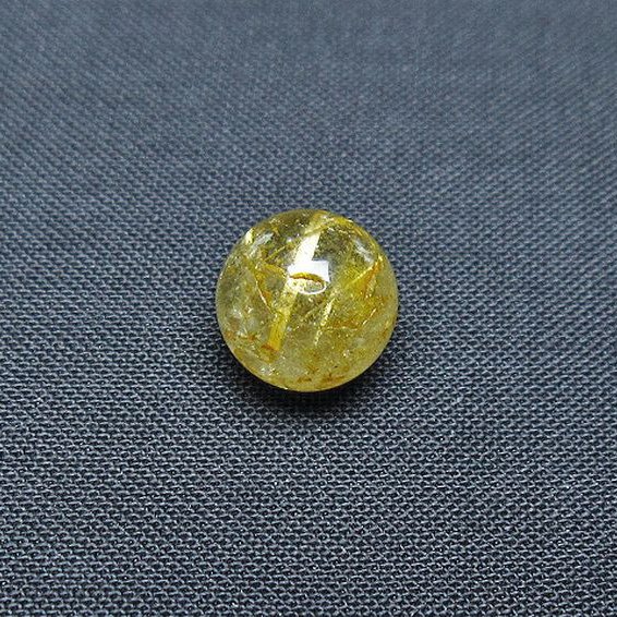 ゴールドタイチンルチル入り水晶丸玉 10mm [t355-1199]