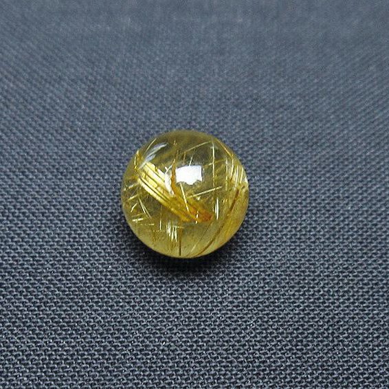 ゴールドタイチンルチル入り水晶丸玉 10mm [t355-1240]